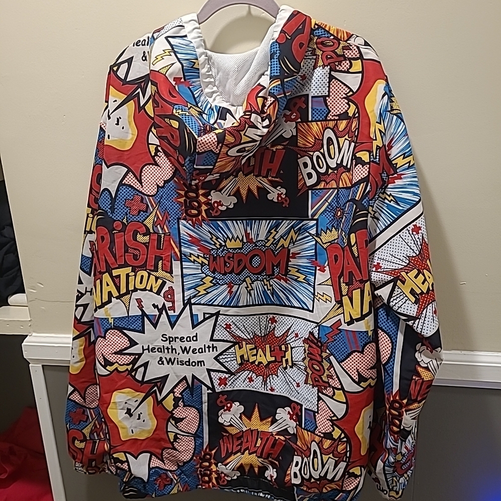 Parish Nation Comic Graphic Wind Breaker Adult size 3XL - Picture 6 of 9